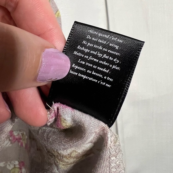 Deletta from Anthropologie Floral Striped Side Tie Top Small - Picture 8 of 8